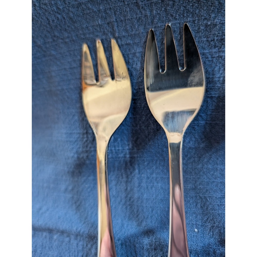 Set of 4! Vintage Sheffield England Silver Plated Forks 5" Hors d'oeuvre Seafood - Picture 2 of 5